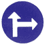 compulsory ahead or turn right only