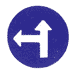 compulsory ahead or turn left only